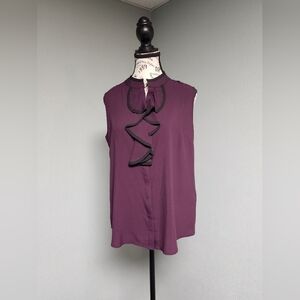 Calvin Klein Plum Blouse Size Medium
